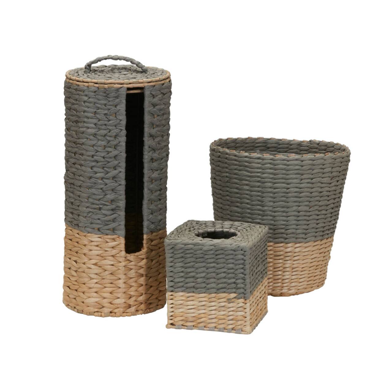 Household Essentials Wicker Bathroom Accessories Set